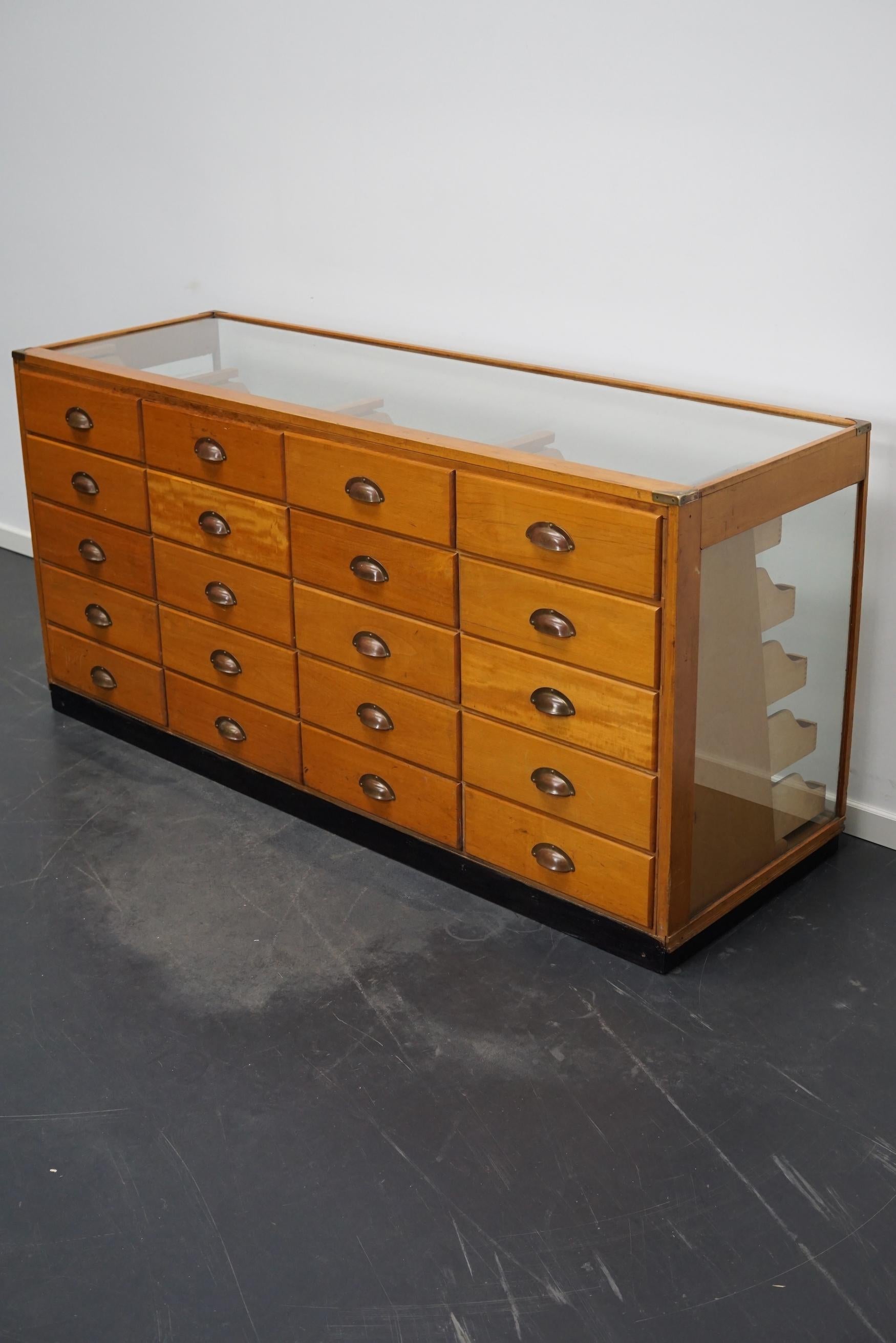 Mid-20th Century British Maple Haberdashery Cabinet or Shop Counter, 1930s