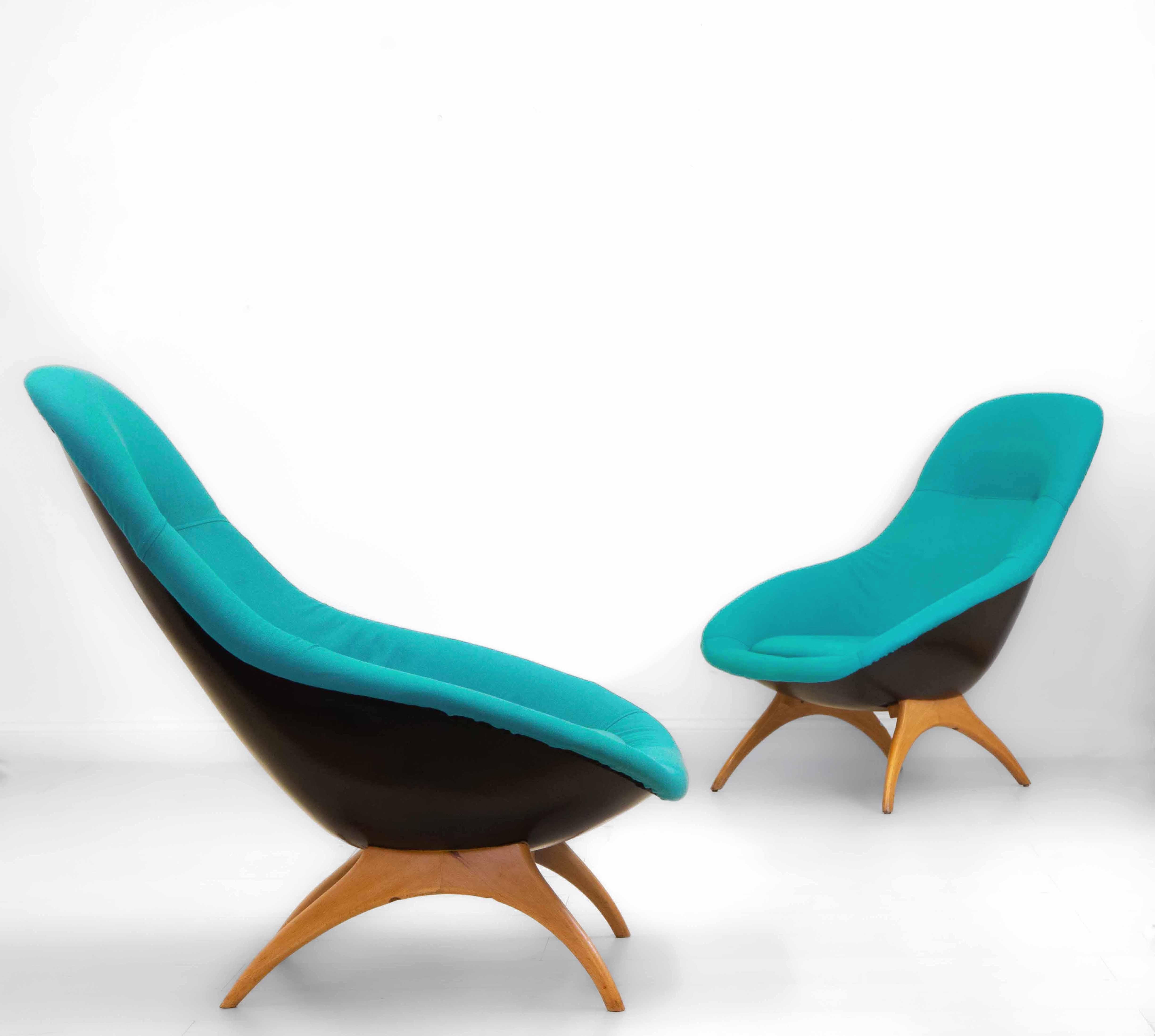 Britische Mid Century 1960's Lurashell Lounge Stuhl 2 (20. Jahrhundert) im Angebot