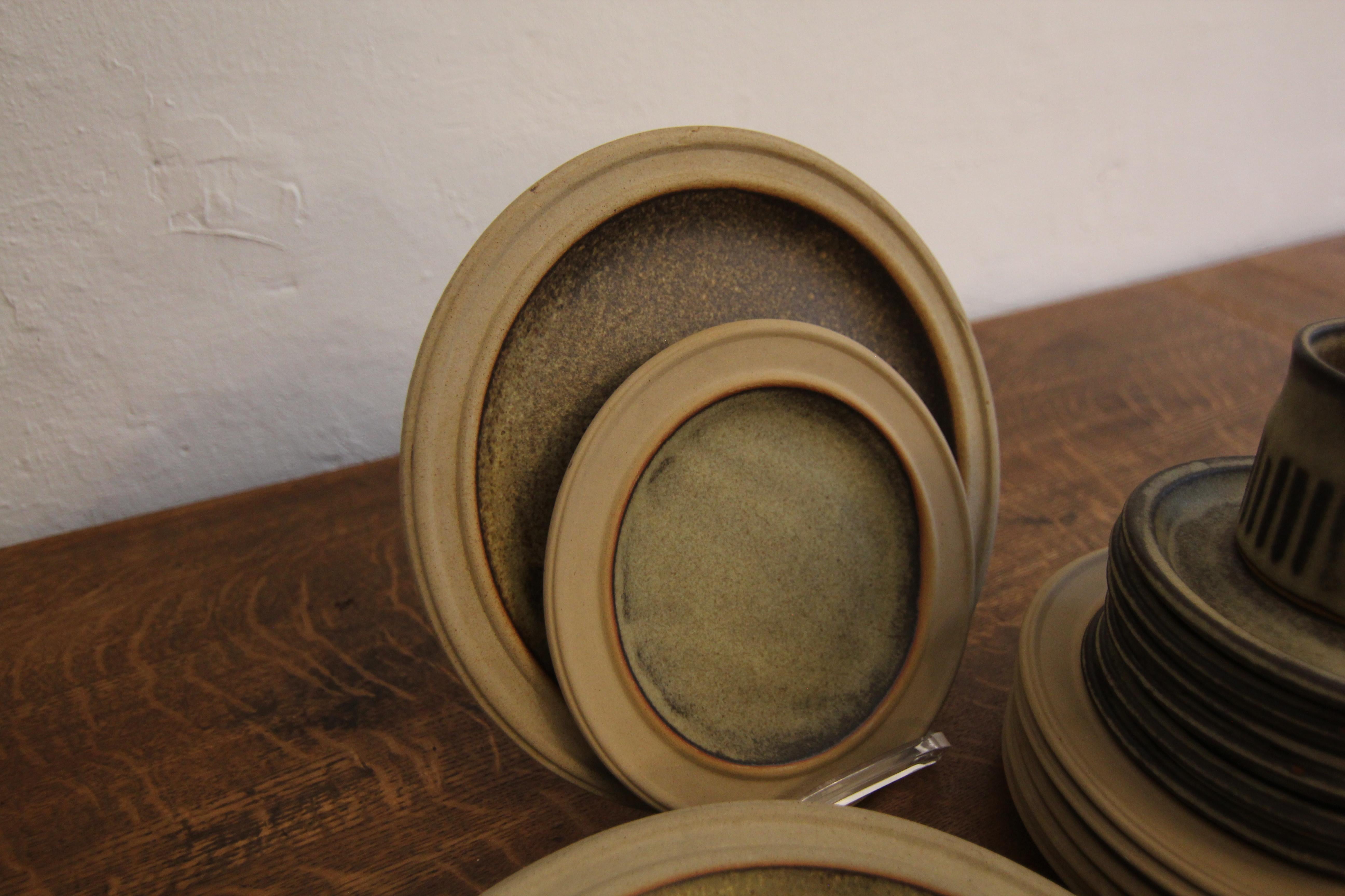 British Mid-Century Brutalism Tremar Pottery Tea Set 2
