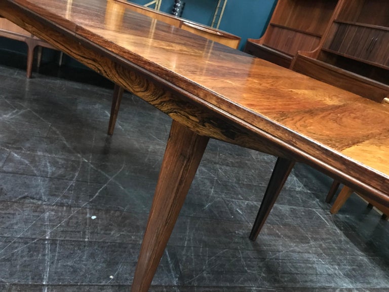 British Midcentury Extending Rosewood Dining Table by Alfred Cox For Sale 10
