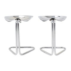 British Mid-Century Modern Pair of Tractor Stools by Rodney Kinsman, 1960s