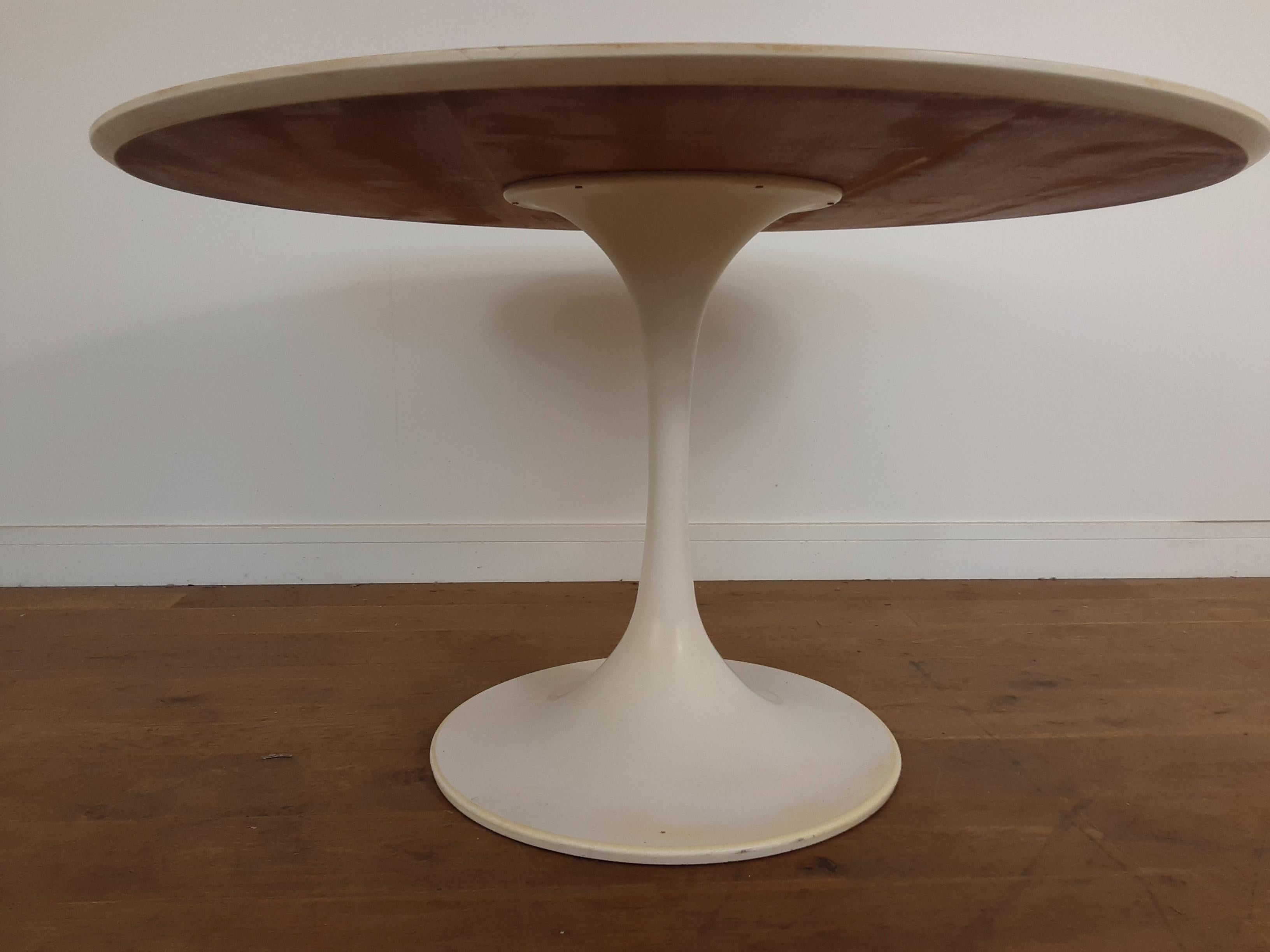 British Midcentury Rosewood Tulip Table For Sale 3