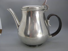 British Mid Century Royal Selangor Pewter & Rosewood Tea Pot By Gerald Benney