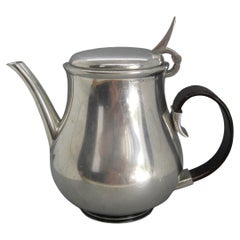 British Mid Century Royal Selangor Pewter & Rosewood Tea Pot By Gerald Benney
