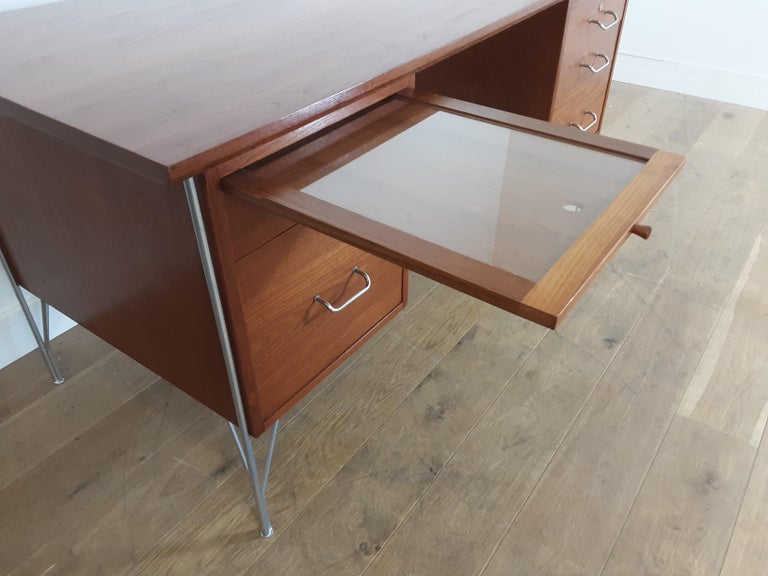 British Midcentury Teak Desk Designed by John and Sylvia Reid for Stag