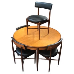 British Midcentury Teak Dining Table G Plan with 4 Chairs by Ib Kofod-Larsen