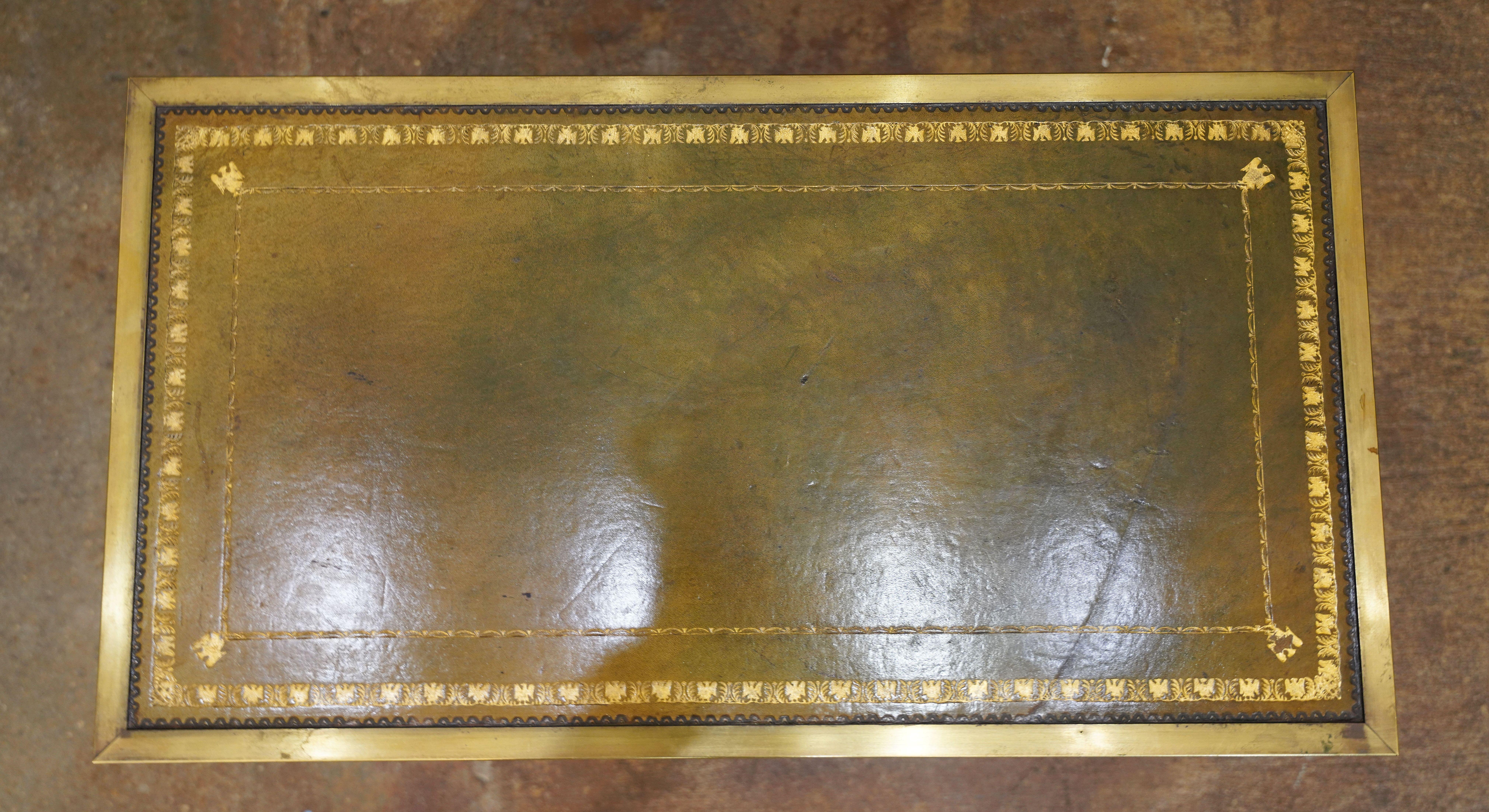 British Military Campaign Brass-Bound Cabinet or Low Table with Leather Top For Sale 4