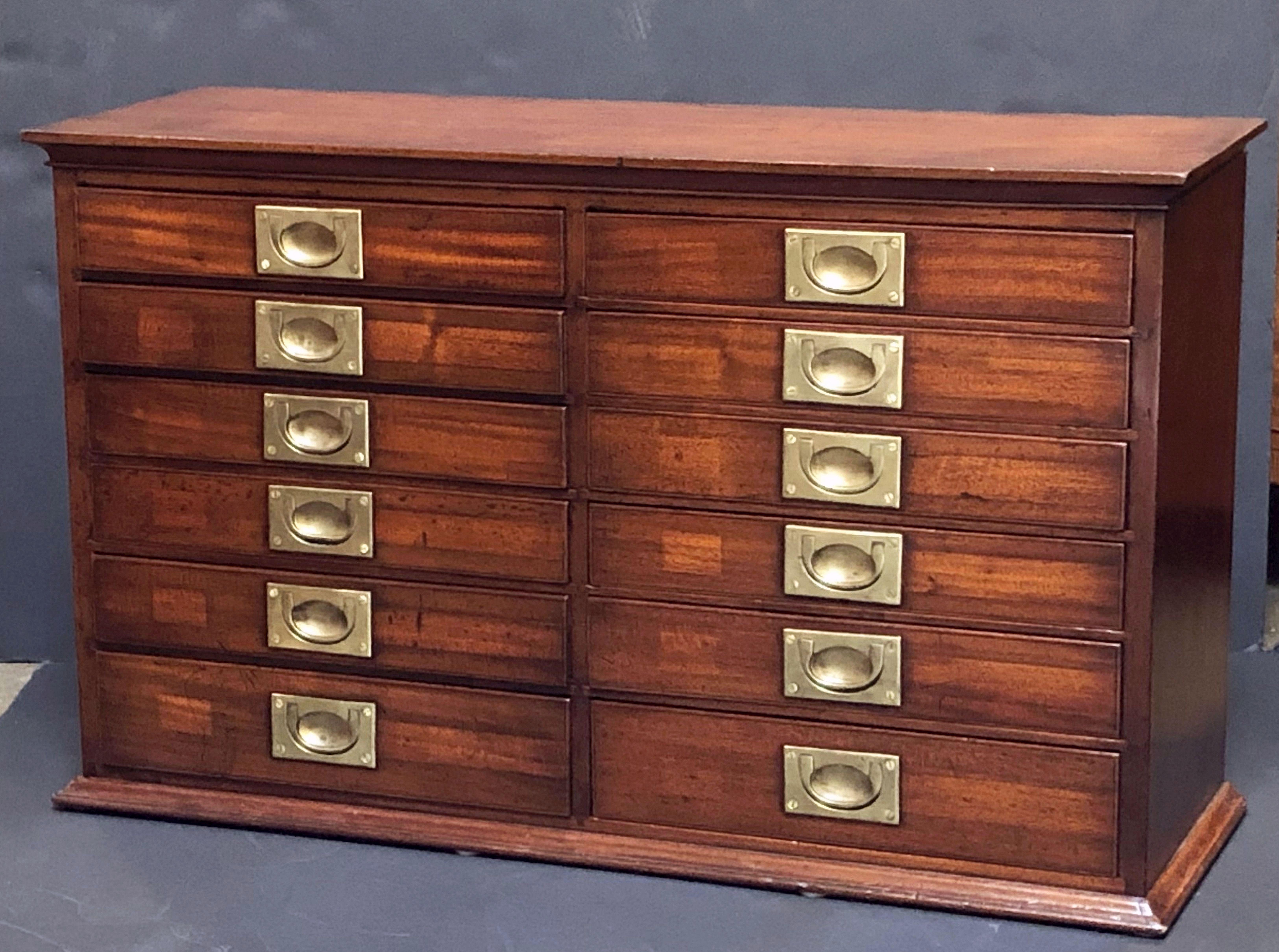 British Military Campaign Flight of Drawers with Brass Hardware In Good Condition In Austin, TX