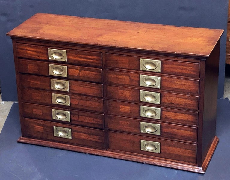 British Military Campaign Flight of Drawers with Brass Hardware at 1stDibs