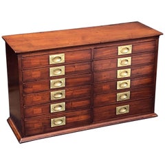 British Military Campaign Flight of Drawers with Brass Hardware
