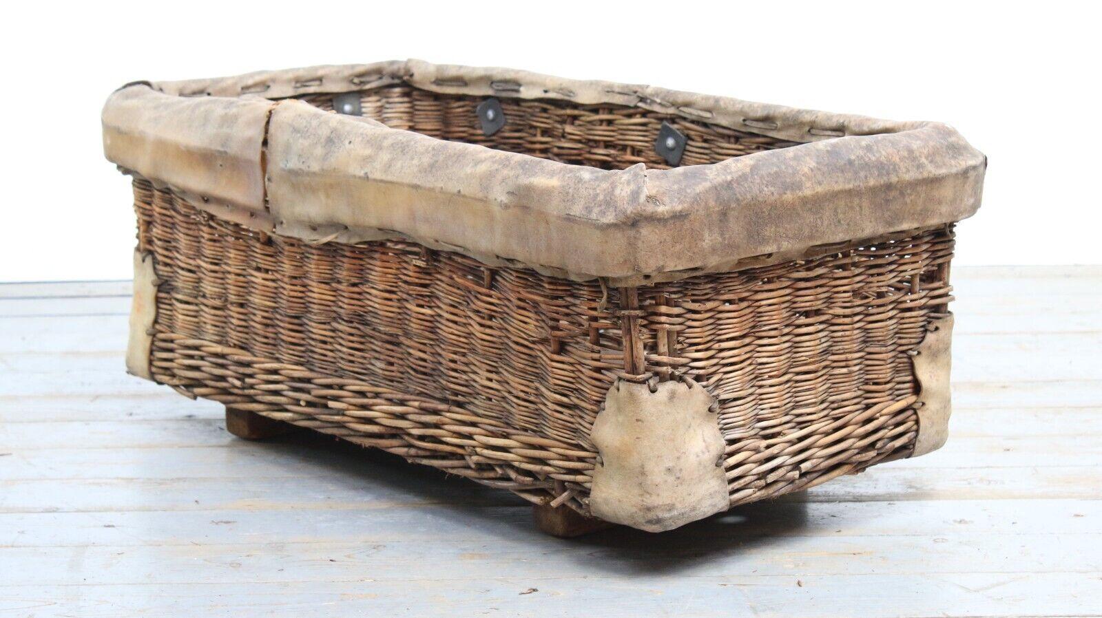 Rustic British Military Gov Stamped ‘Crown E.R’ 1952 Heavy Duty Log Basket Box For Sale