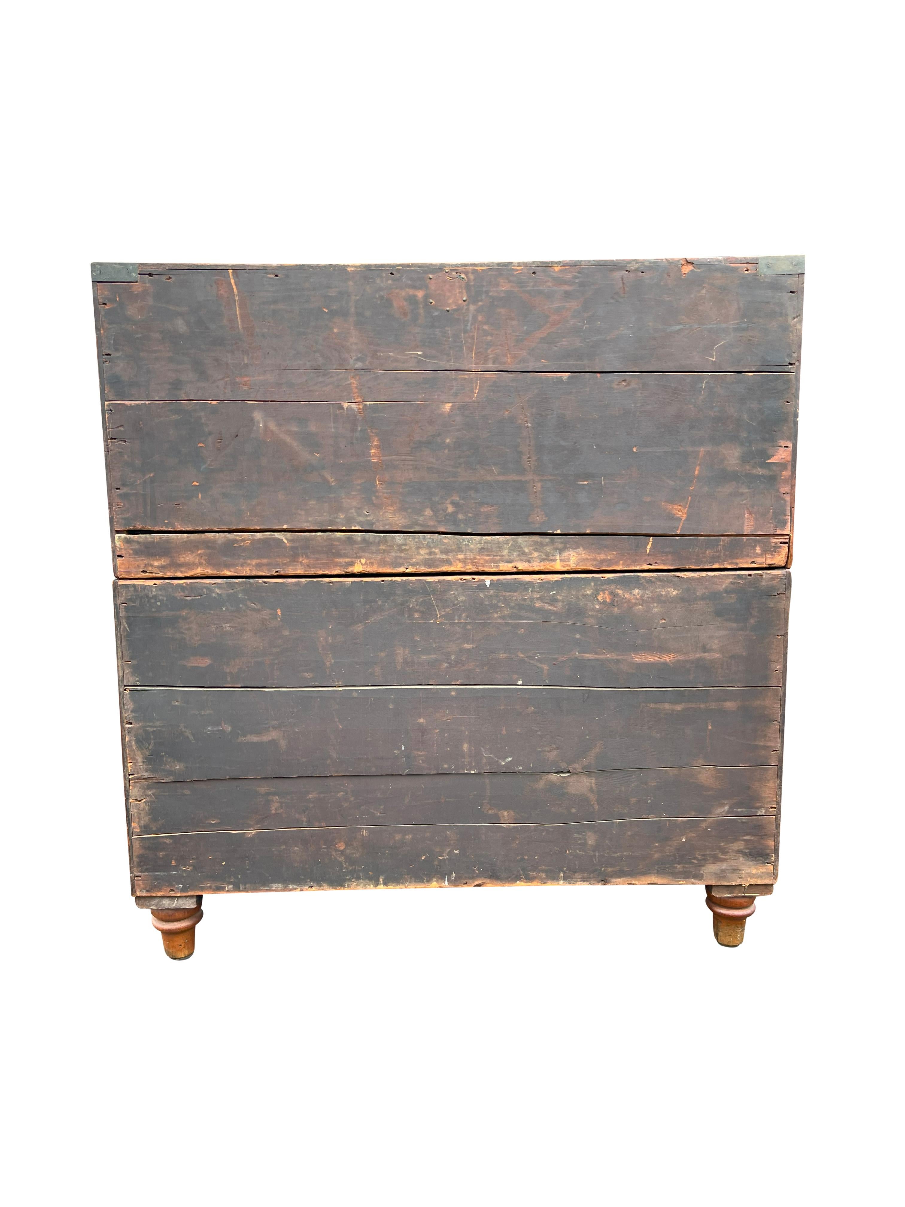 British Military Mahogany Campaign Chest For Sale 3