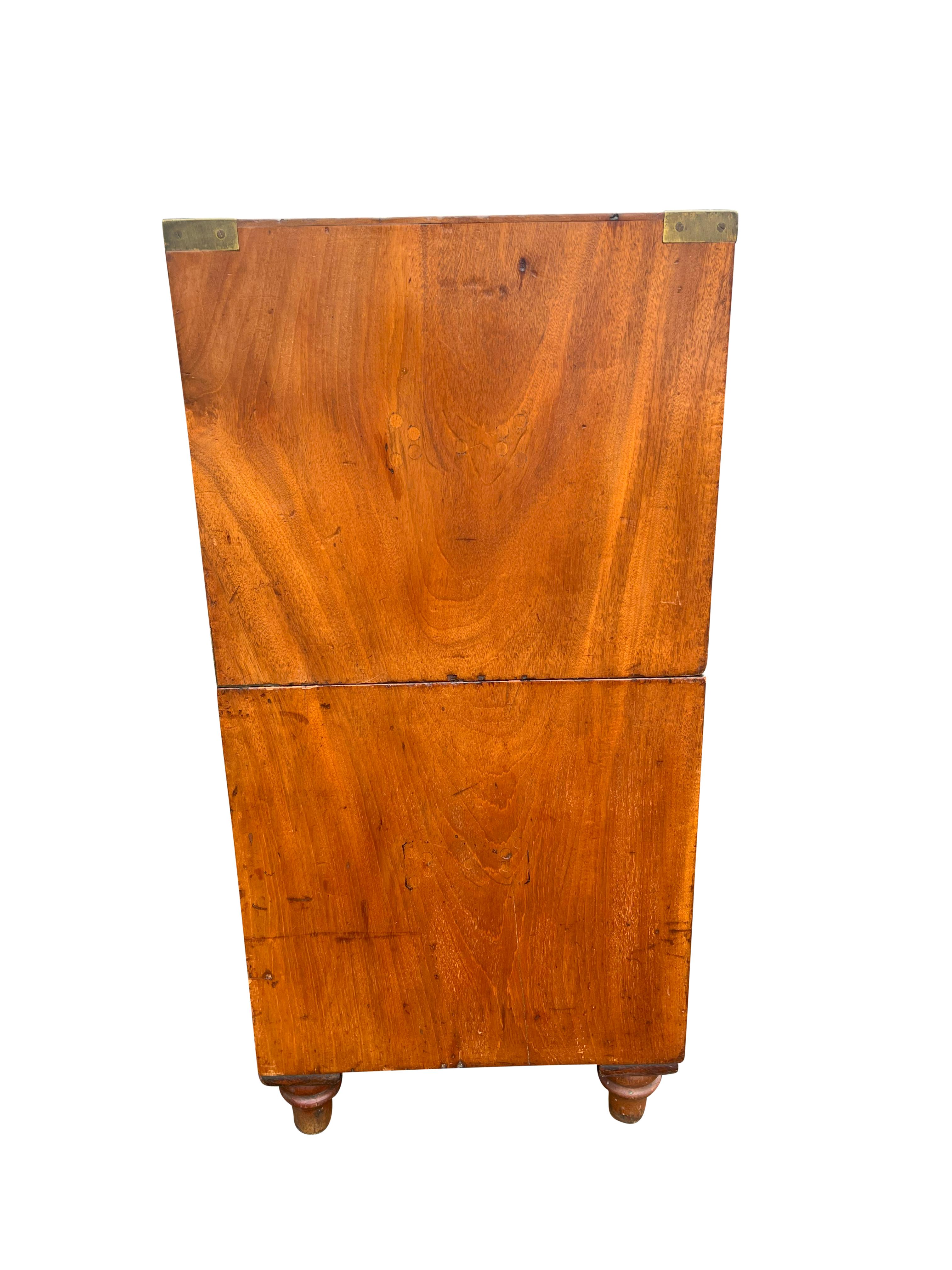 19th Century British Military Mahogany Campaign Chest For Sale