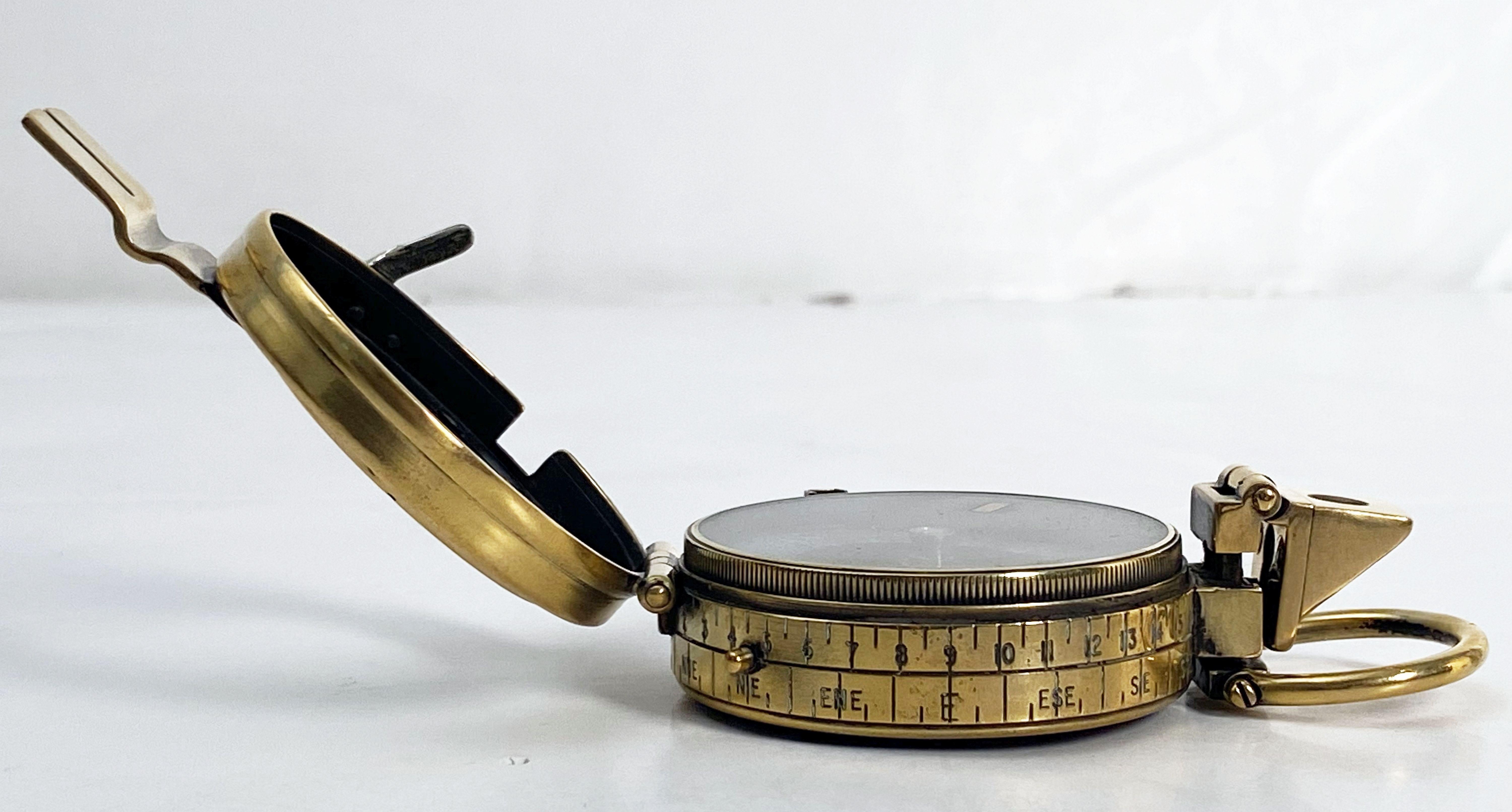 British Military Marching Compass of Brass by Glauser of London, circa 1939 3