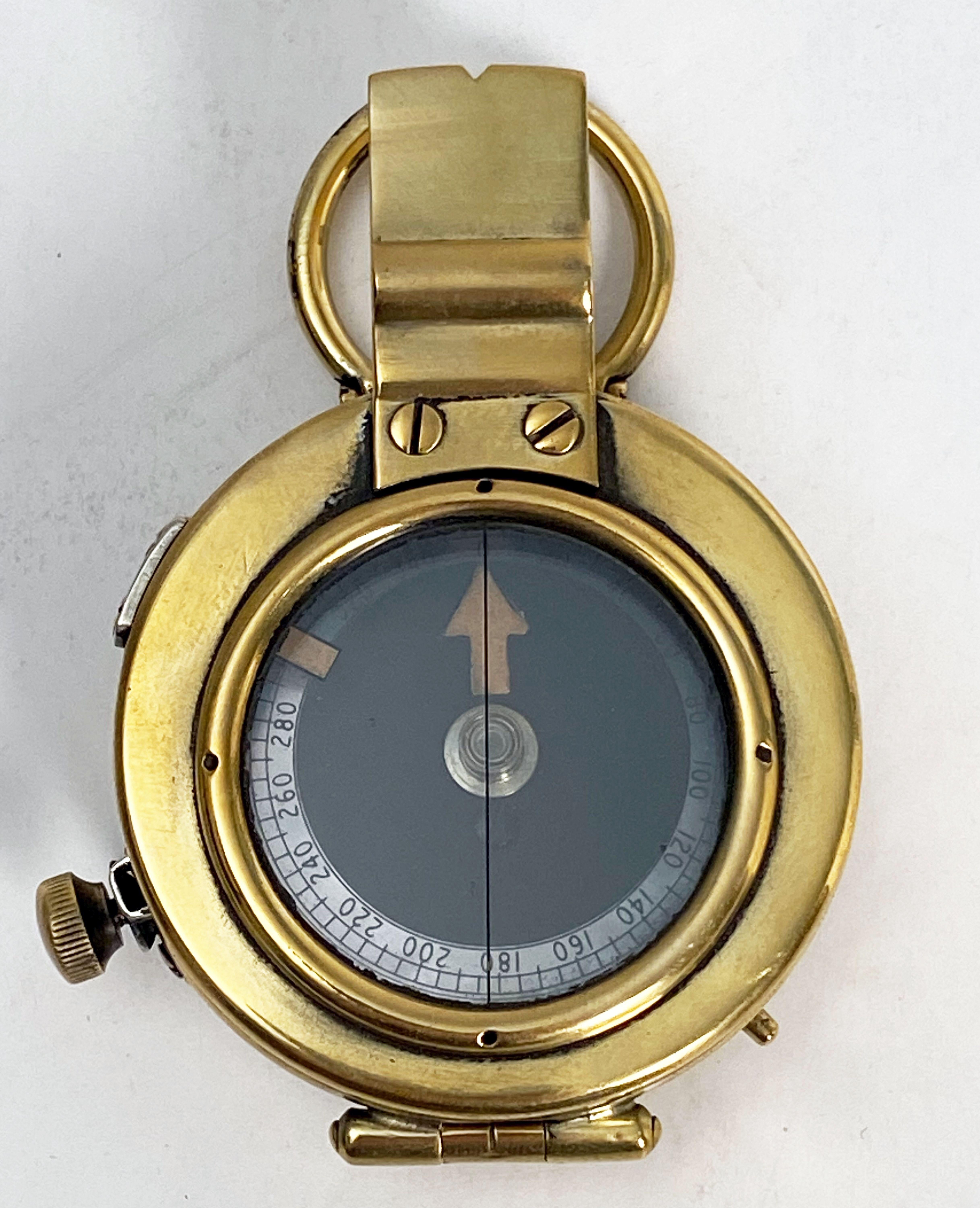 British Military Marching Compass of Brass by Glauser of London, circa 1939 4