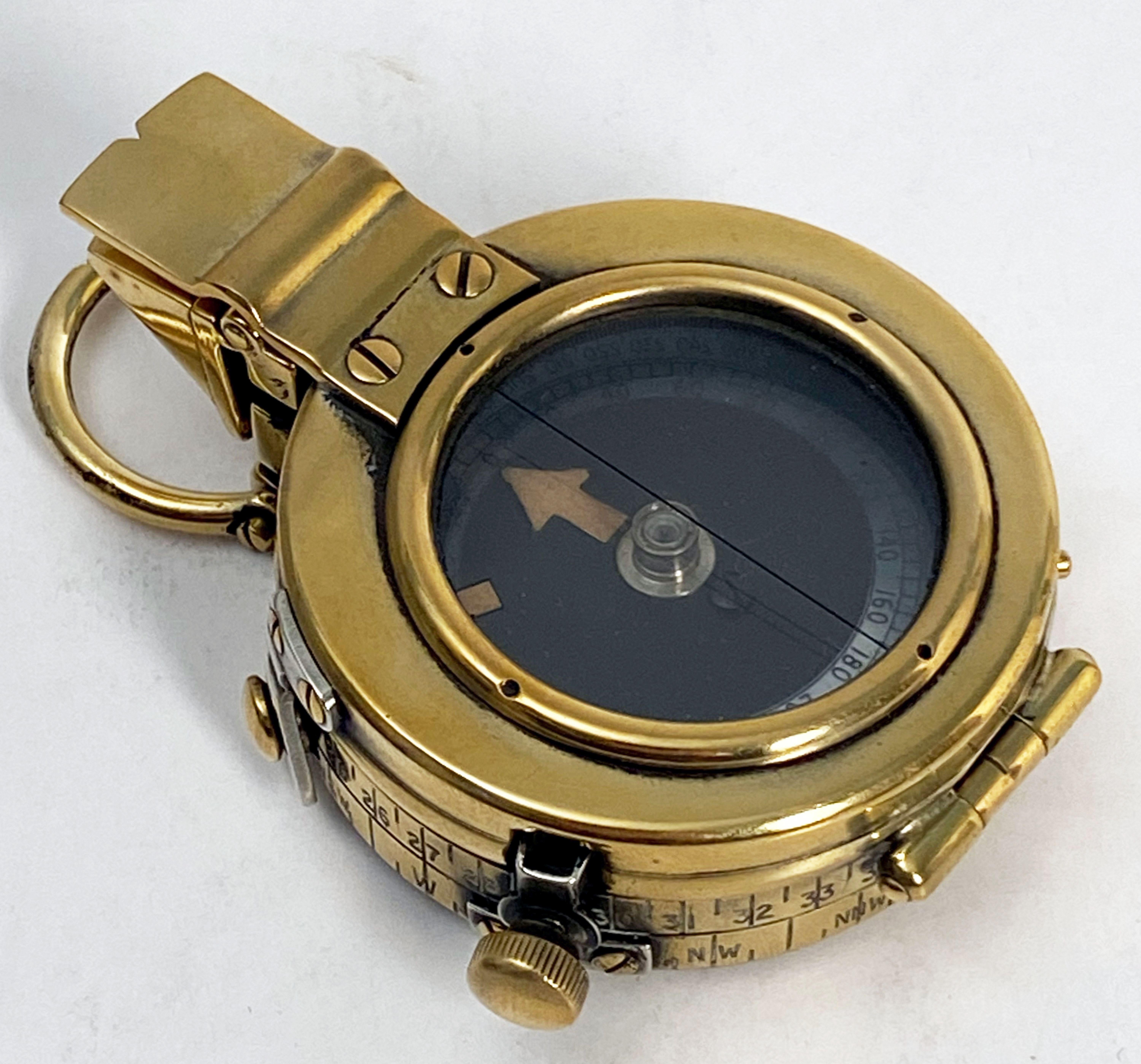 British Military Marching Compass of Brass by Glauser of London, circa 1939 5