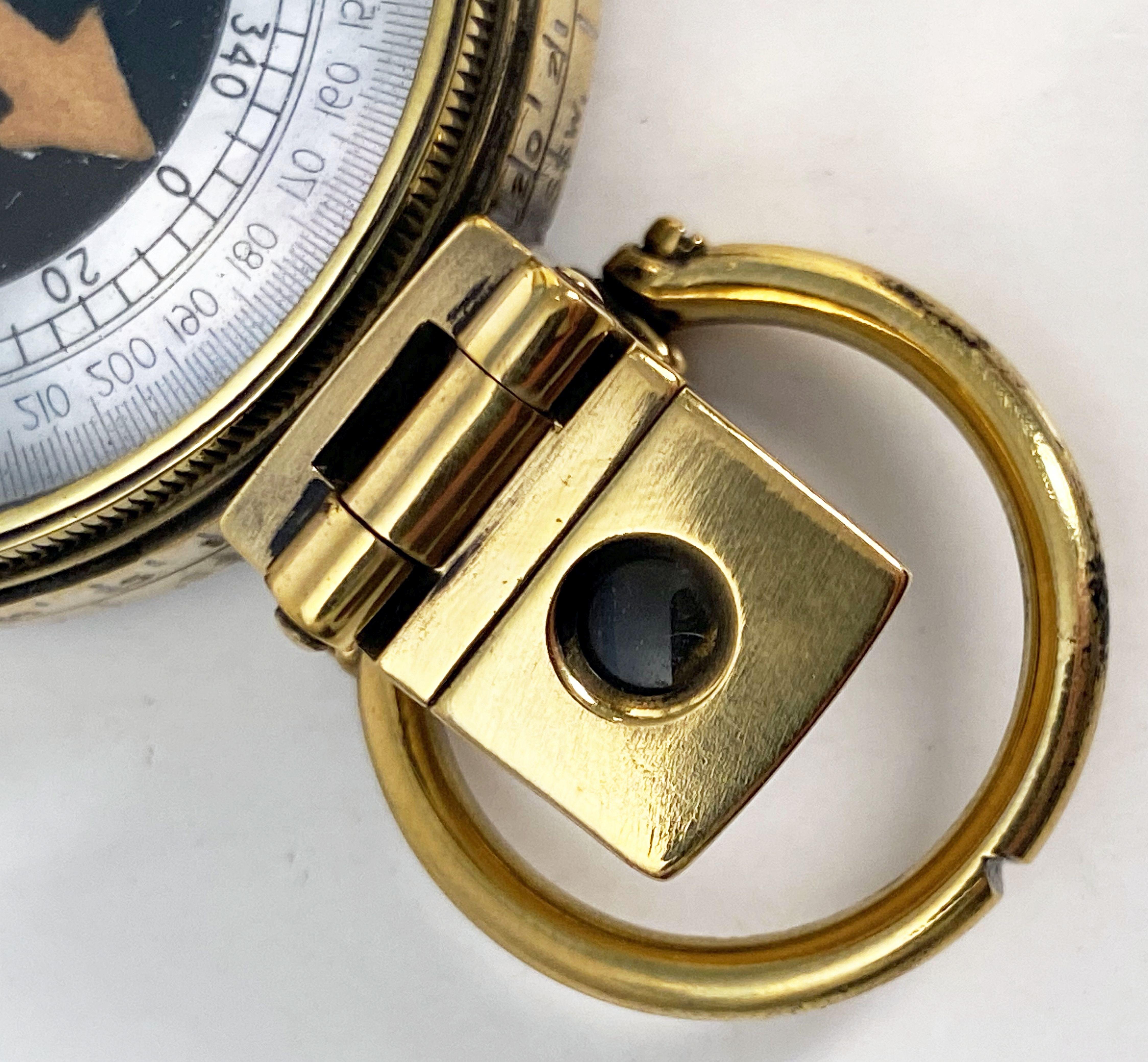 British Military Marching Compass of Brass by Glauser of London, circa 1939 1