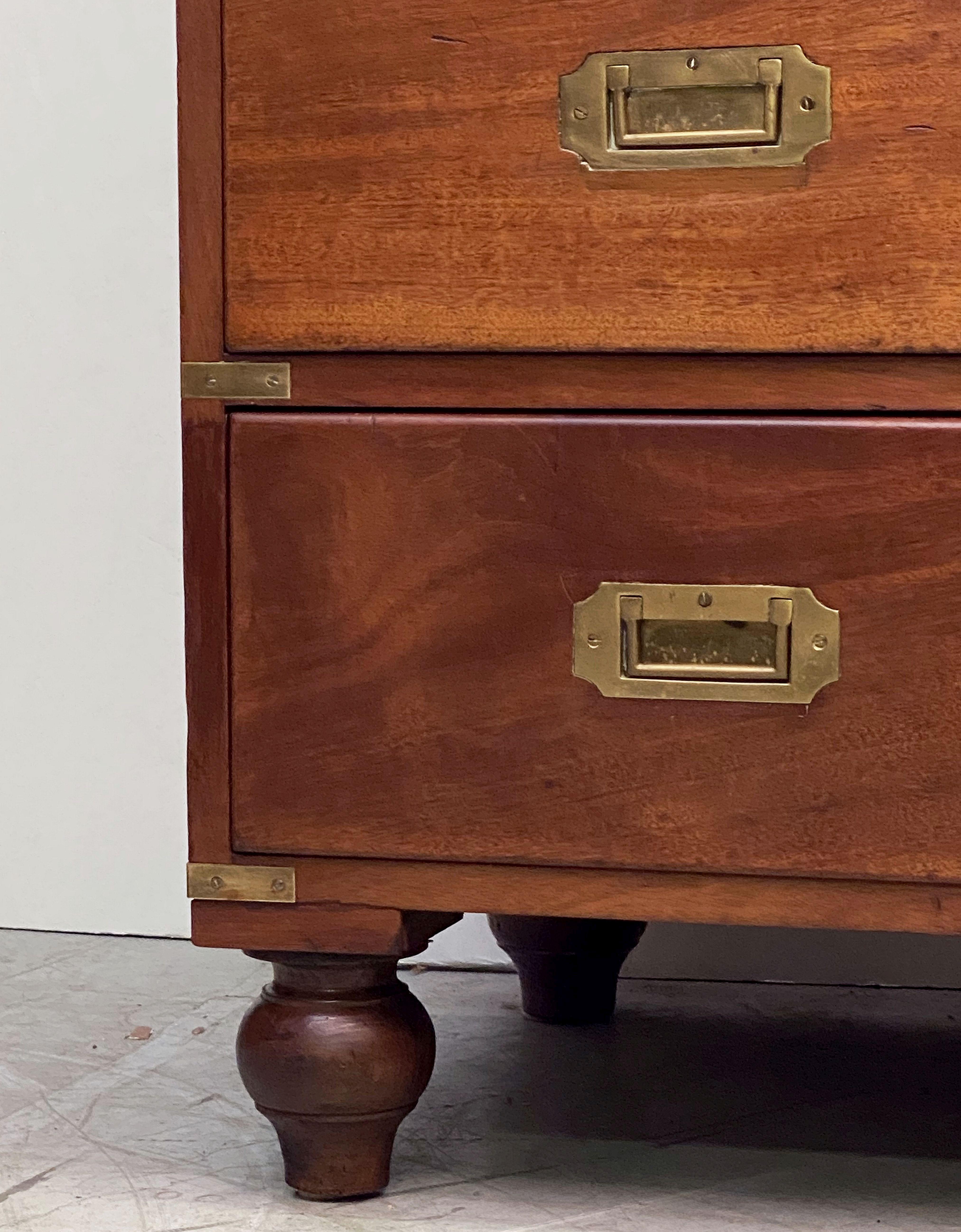 British Military Officer's Brass-Bound Campaign Chest of Mahogany 3