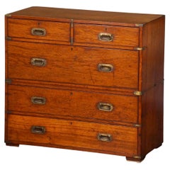 British Military Officer's Campaign Chest of Brass-Bound Teak