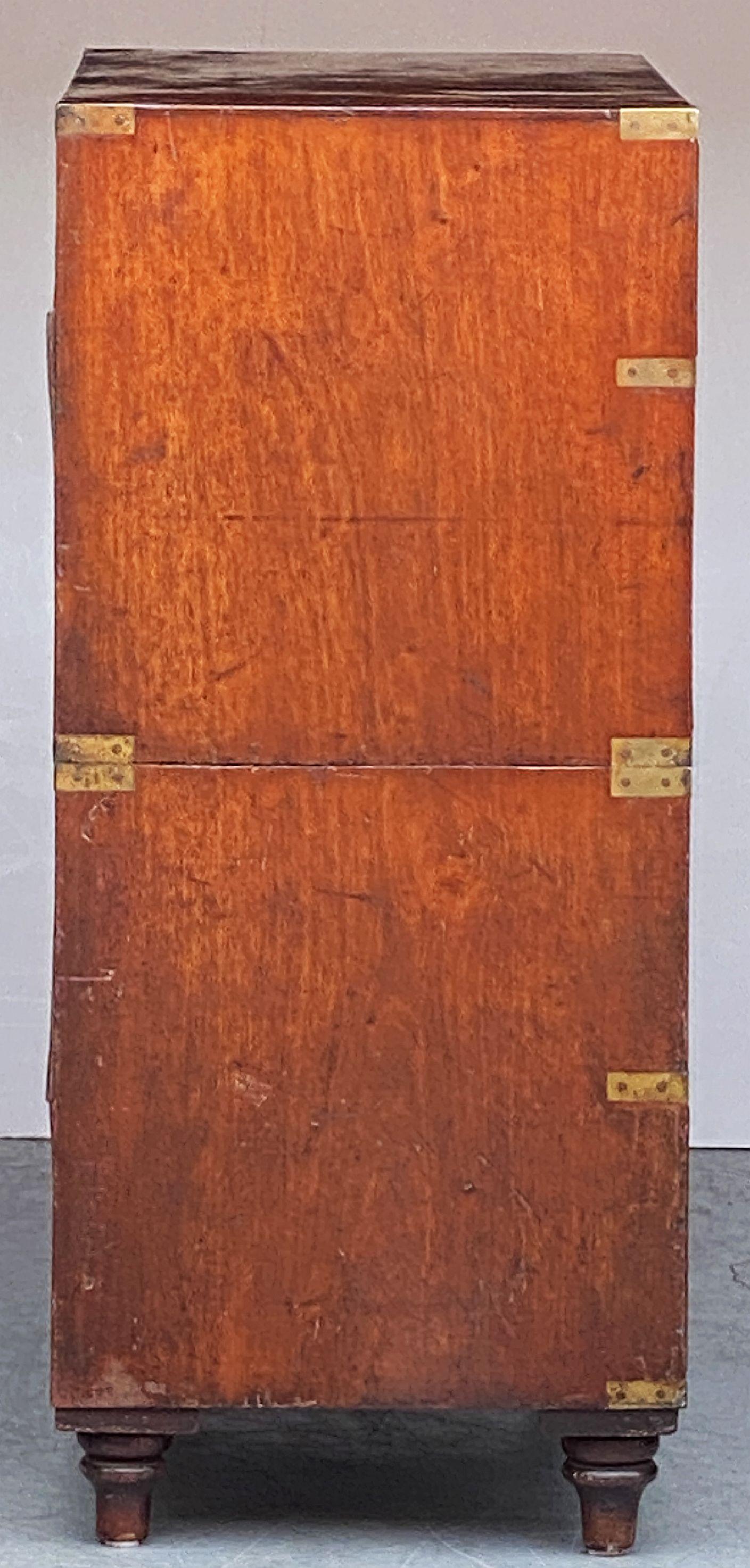 British Military Officer's Campaign Chest or Dresser of Brass-Bound Mahogany For Sale 6