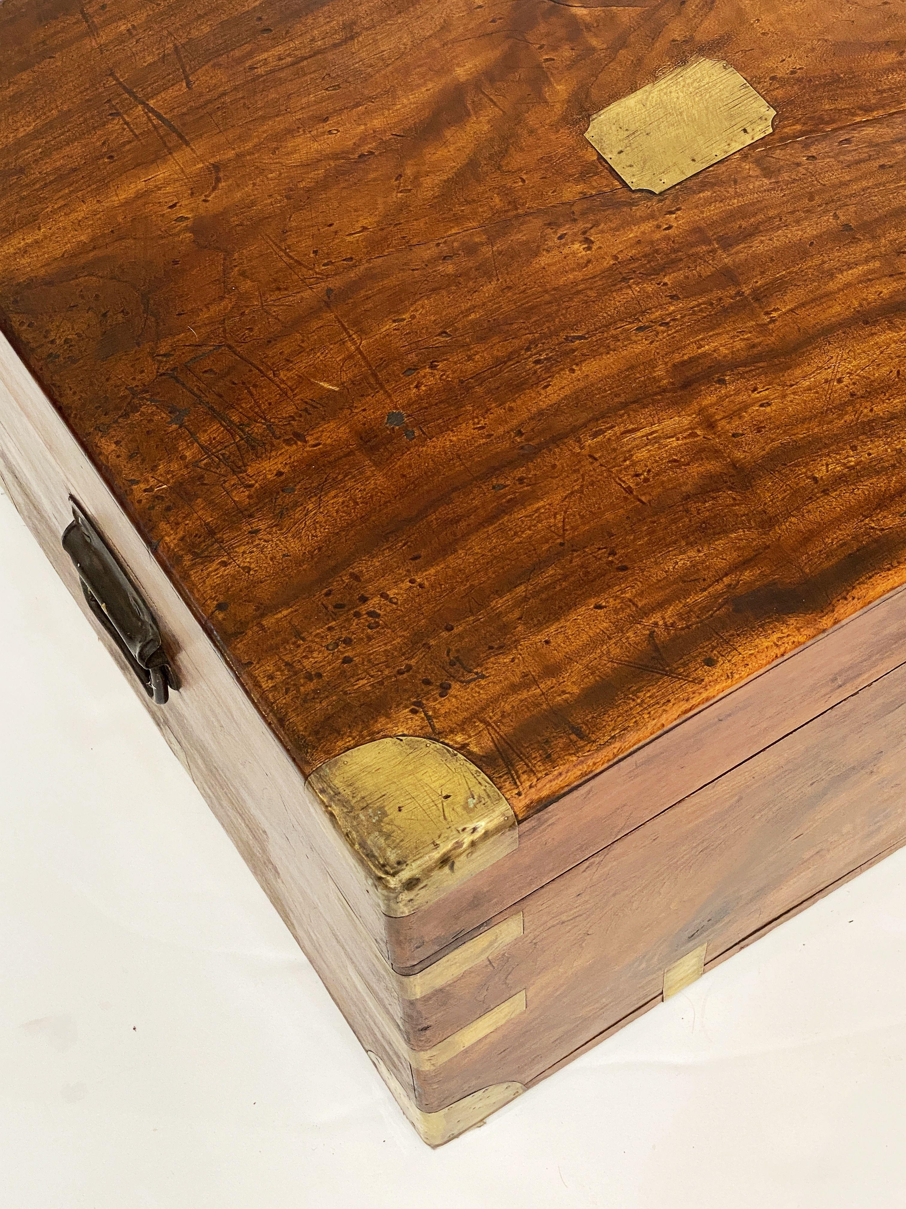 British Military Officer's Campaign Trunk of Brass-Bound Camphor 6