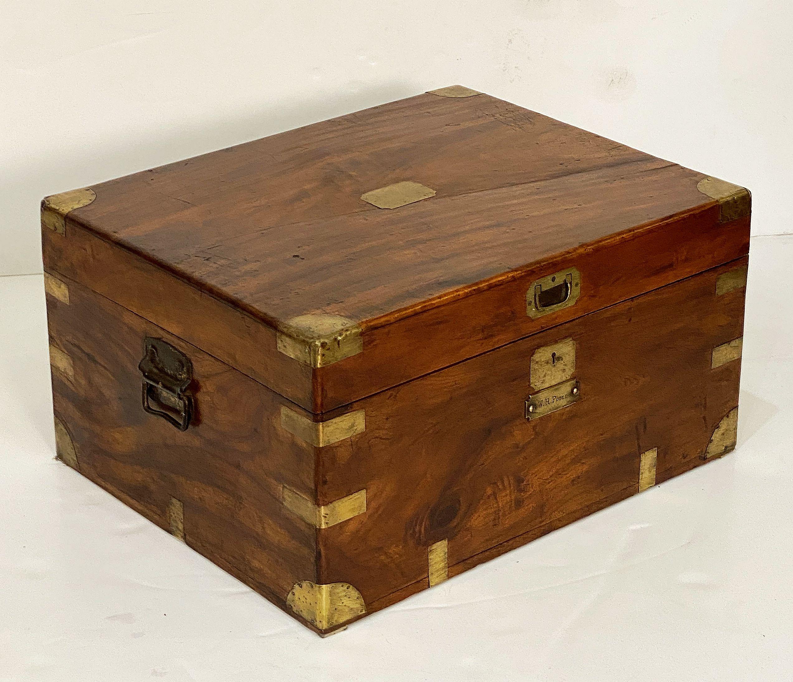 British Military Officer's Campaign Trunk of Brass-Bound Camphor 2