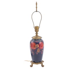 Retro British Moorcroft "Pomegranate" Vase Lamp, 1920s