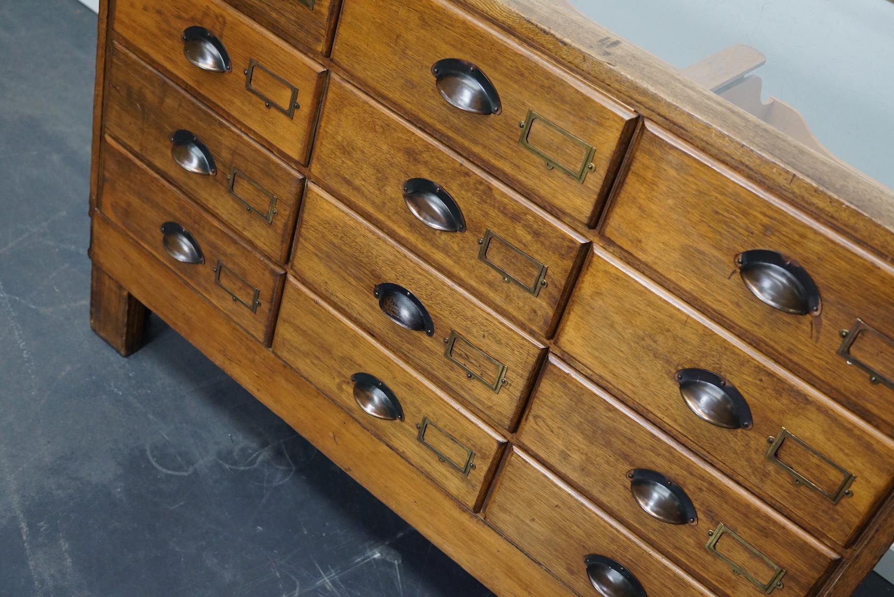 British Oak Haberdashery Cabinet or Shop Counter, 1930s 1