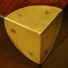 British Officers Victorian Mahogany Military Chest, circa 1885