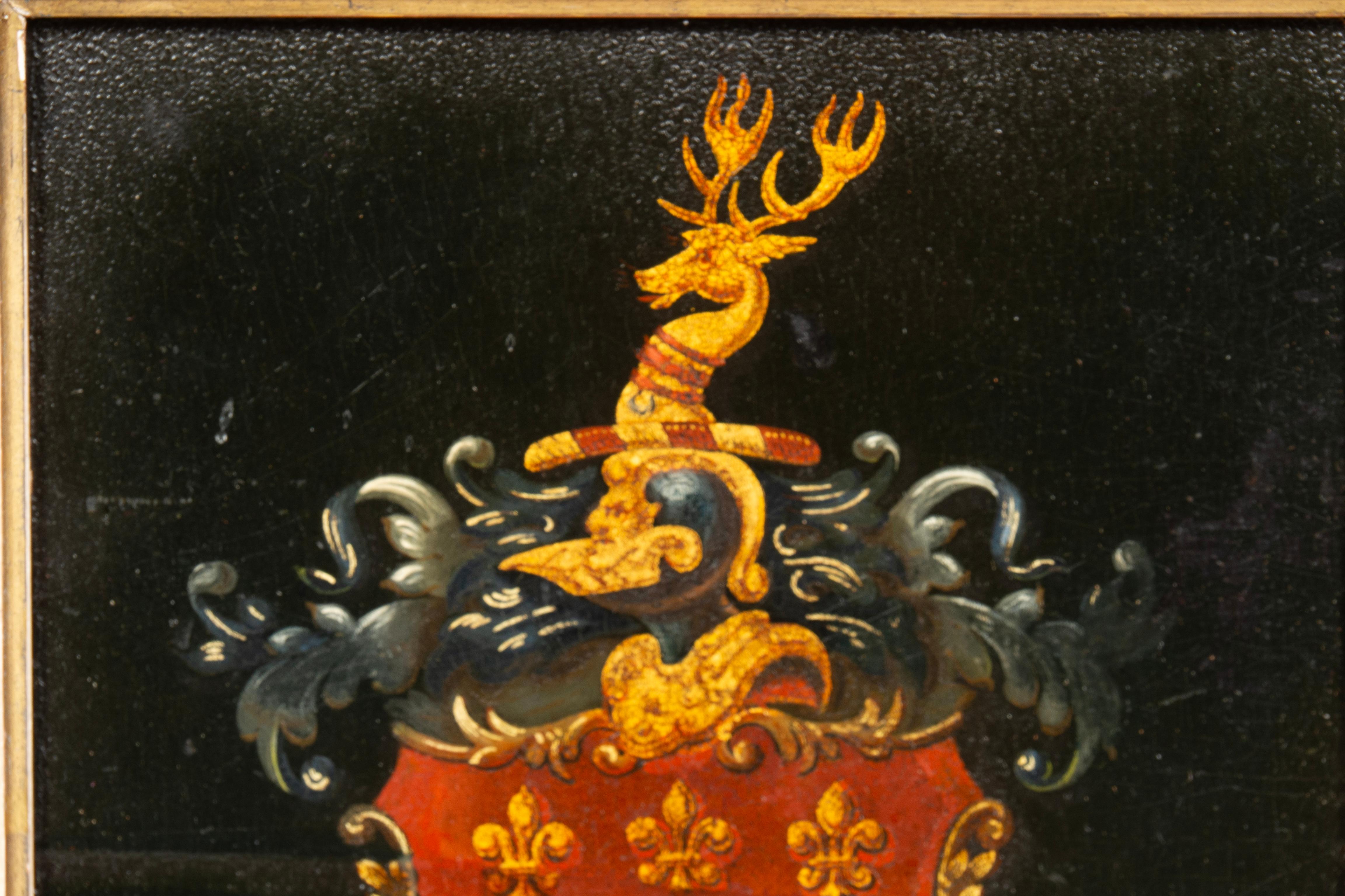 Georgian British Painted Coat Of Arms For Sale