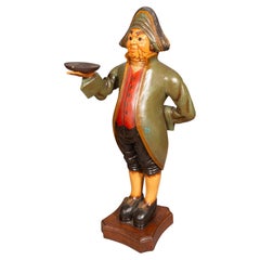 British Painted Wood Figure Of The Town Crier