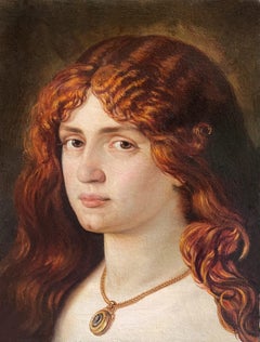 Portrait d'une femme aux cheveux rouges