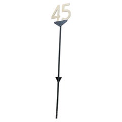 Vintage British Rail Railway Speed Restriction Sign 45 MPH  Original and very tall