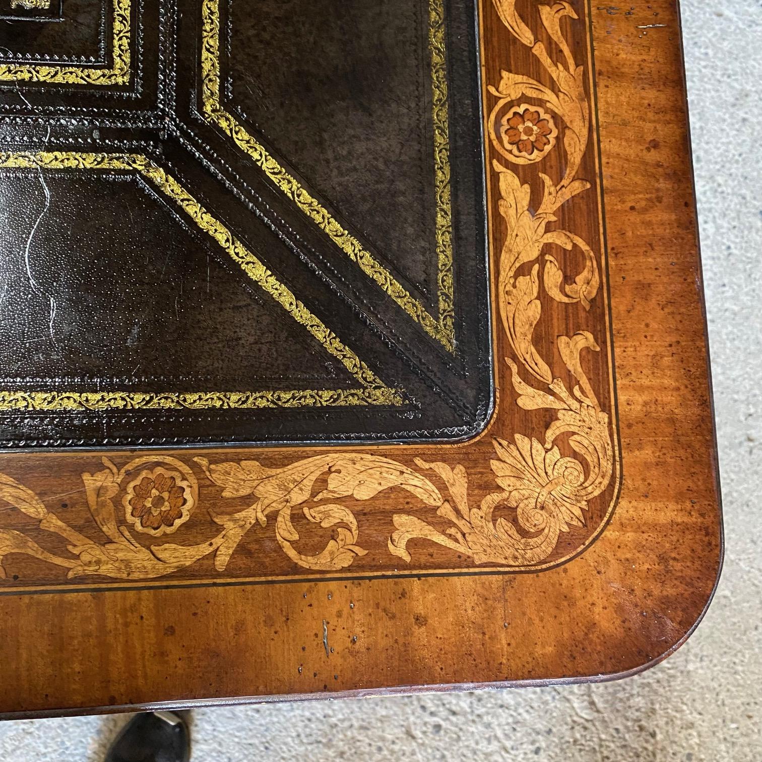 British Regency Style Maitland Smith Mahogany Partners Two Sided Desk 2