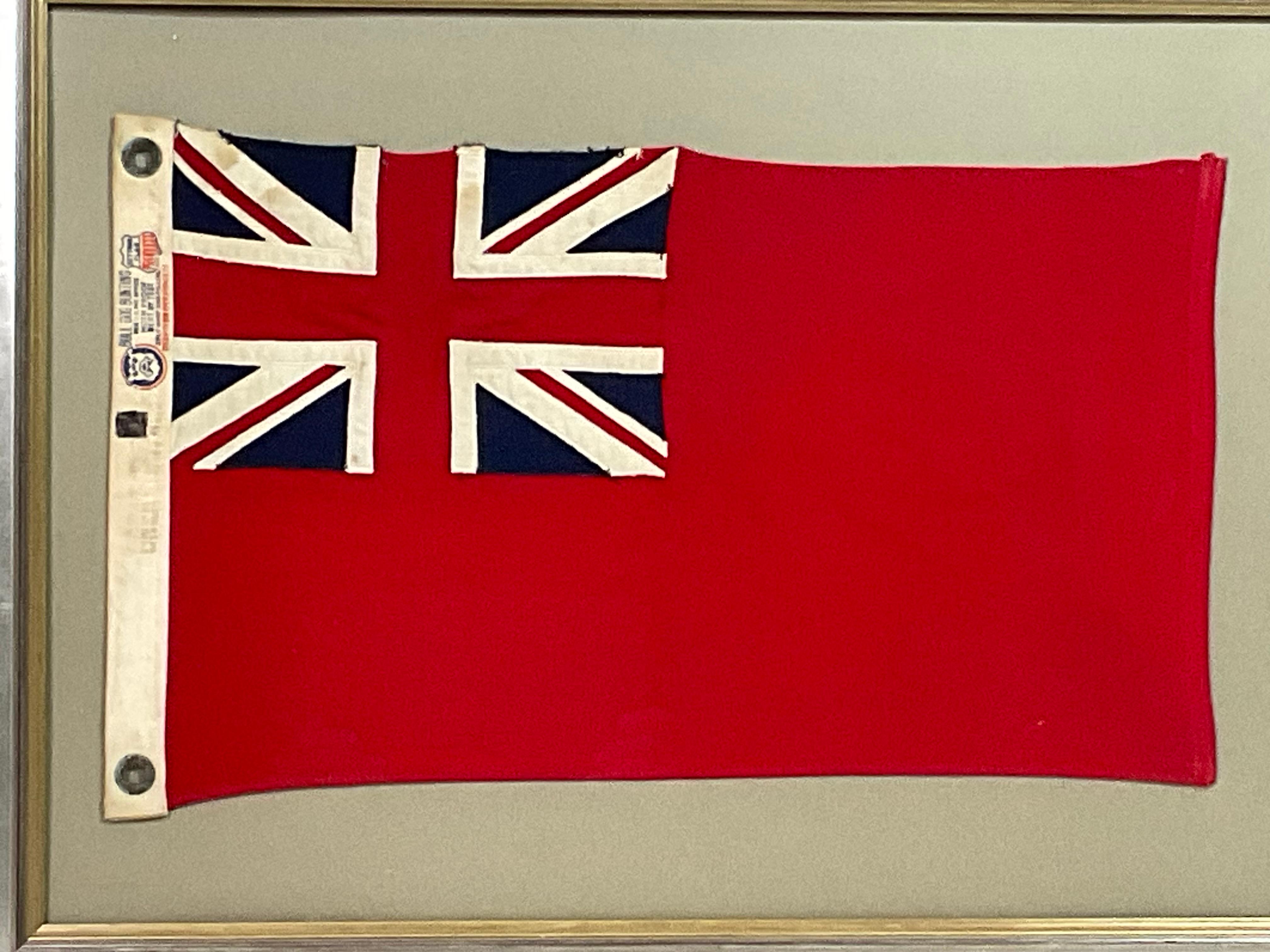 British Royal Navy Ensign Flag In Good Condition For Sale In Norwell, MA