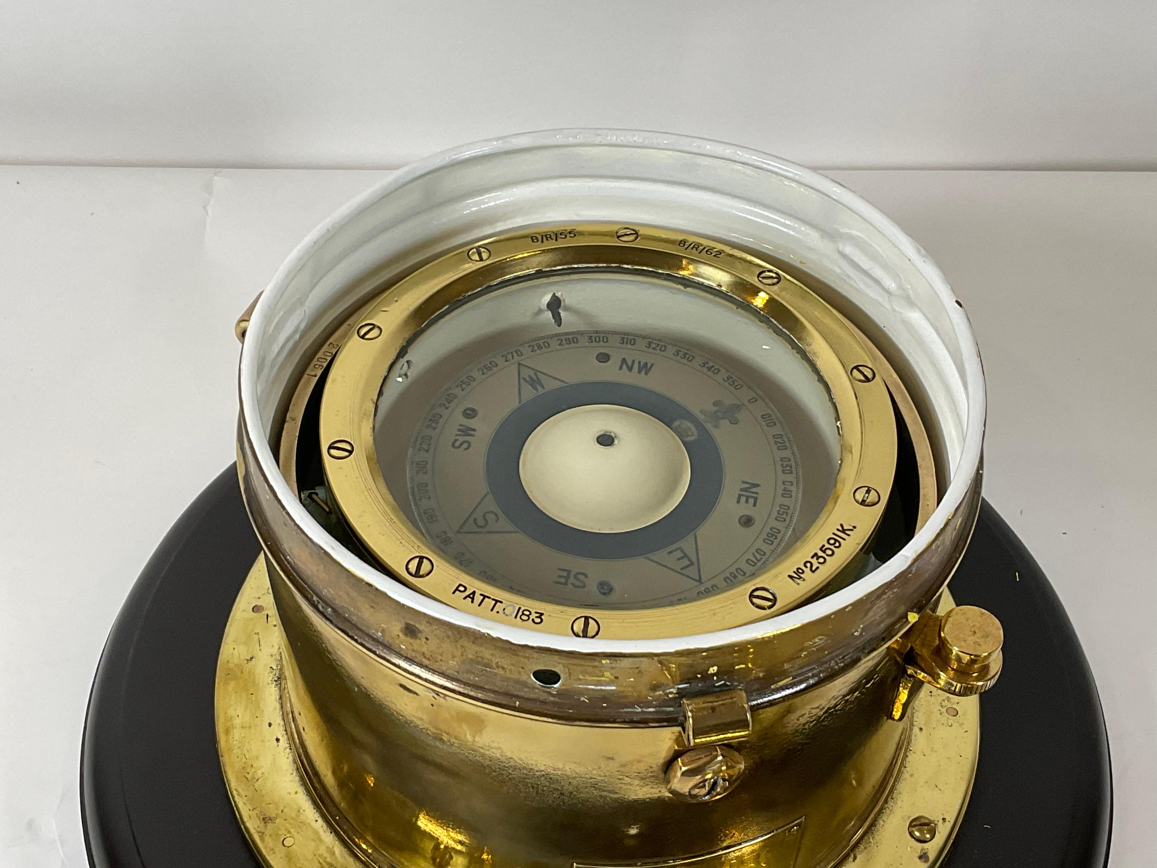 British Royal Navy Ship’s Binnacle Compass For Sale 5