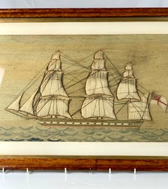 Antiquité - Laine de marin britannique "Woolie" Voilier 19ème siècle Maritime