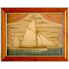 Antique British Sailor
s Woolwork of a Bowspirit Thames Barge, circa 1870