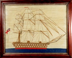 British Sailor's Woolwork of a Royal Navy Second Rate Battleship