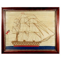 British Sailor's Woolwork of a Royal Navy Second Rate Battleship