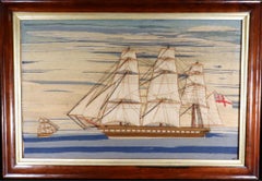 Opera in lana di un marinaio britannico di una Fregata della Flotta Bianca della Royal Navy