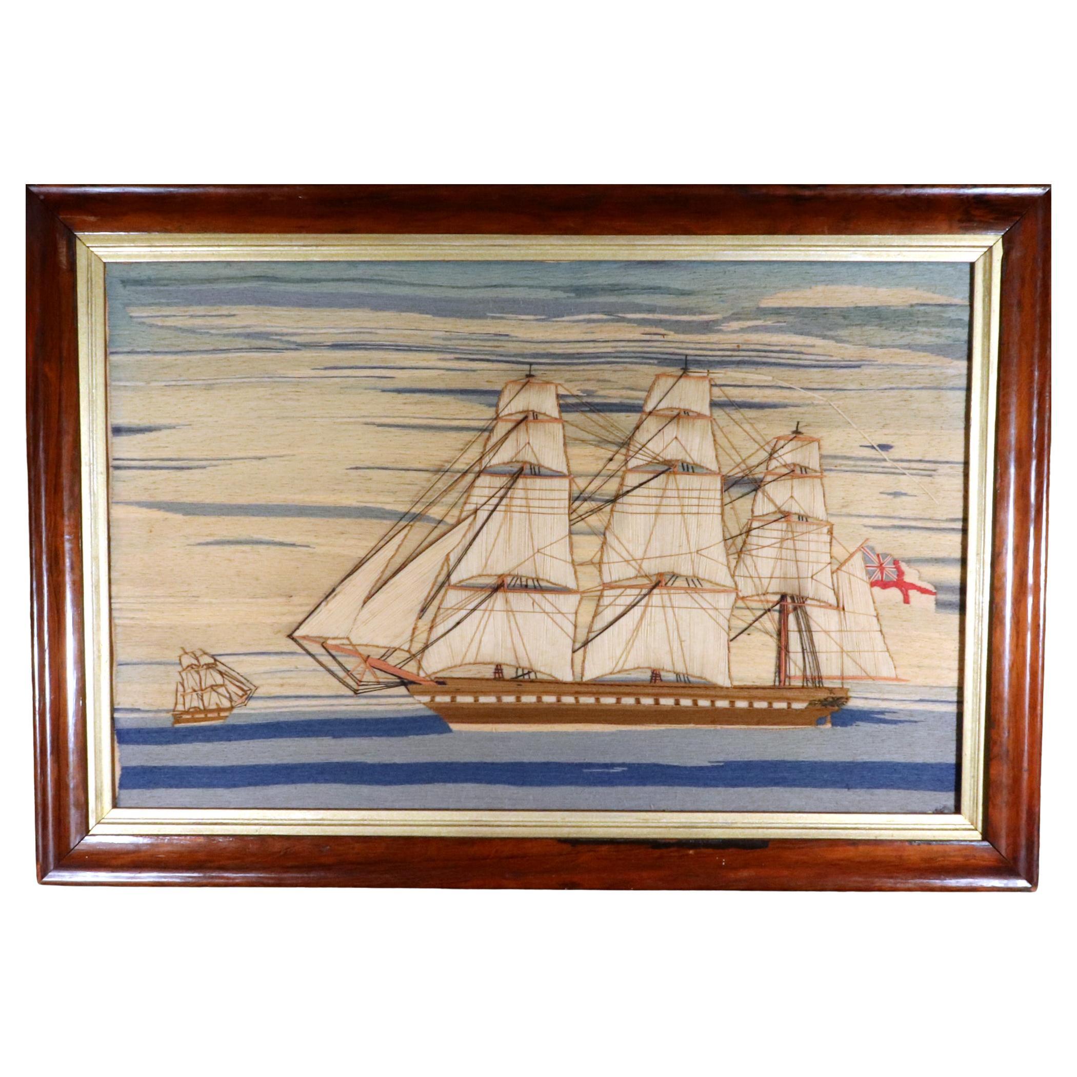 Opera in lana di un marinaio britannico di una Fregata della Flotta Bianca della Royal Navy