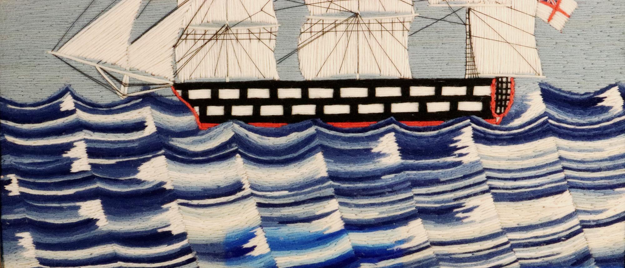British Sailor's Woolwork des britischen Royal Navy-Schiffs im Zustand „Gut“ im Angebot in Downingtown, PA