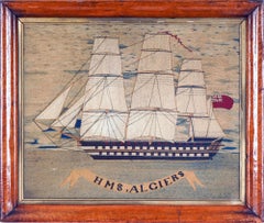 British Sailor's Woolwork of H.M.S. Algiers, circa 1865