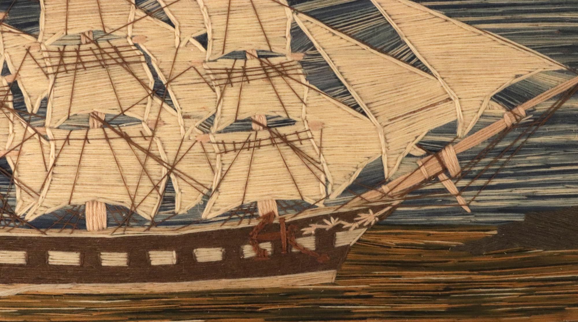 Wollarbeit eines britischen Seglers der HMS Atalanta beim Einlaufen in den Hafen im Zustand „Gut“ im Angebot in Downingtown, PA
