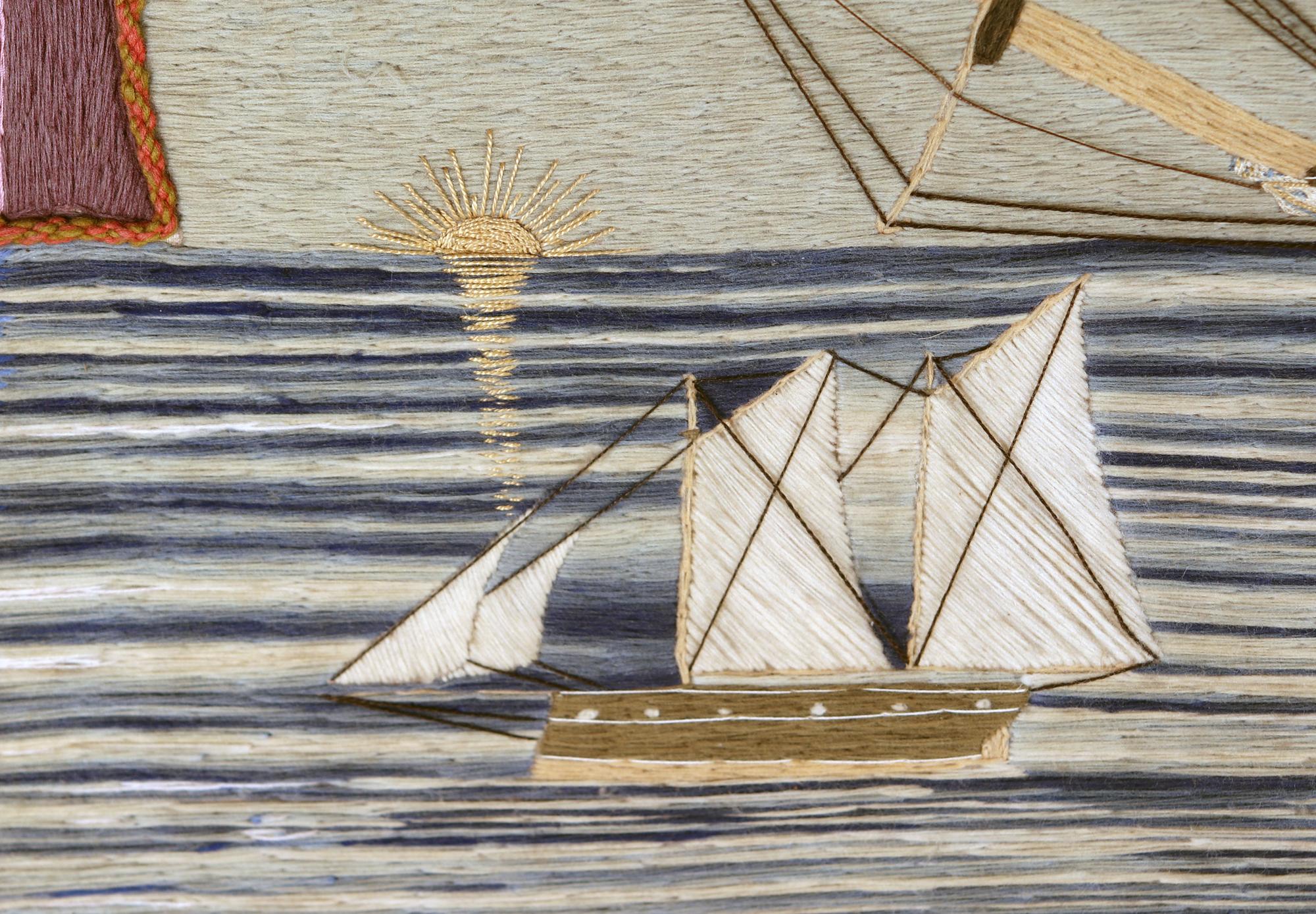 Britisches Matrosenwollwerk von Royal Navy Schiff auf See (Spätes 19. Jahrhundert)
