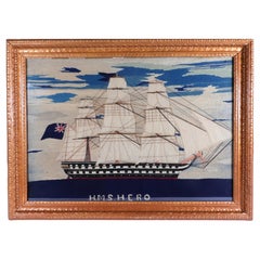 British Sailor's Woolwork of Royal Navy Ship HMS Hero