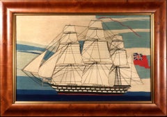 British Sailor's Woolwork of Second Rate Royal Navy Ship