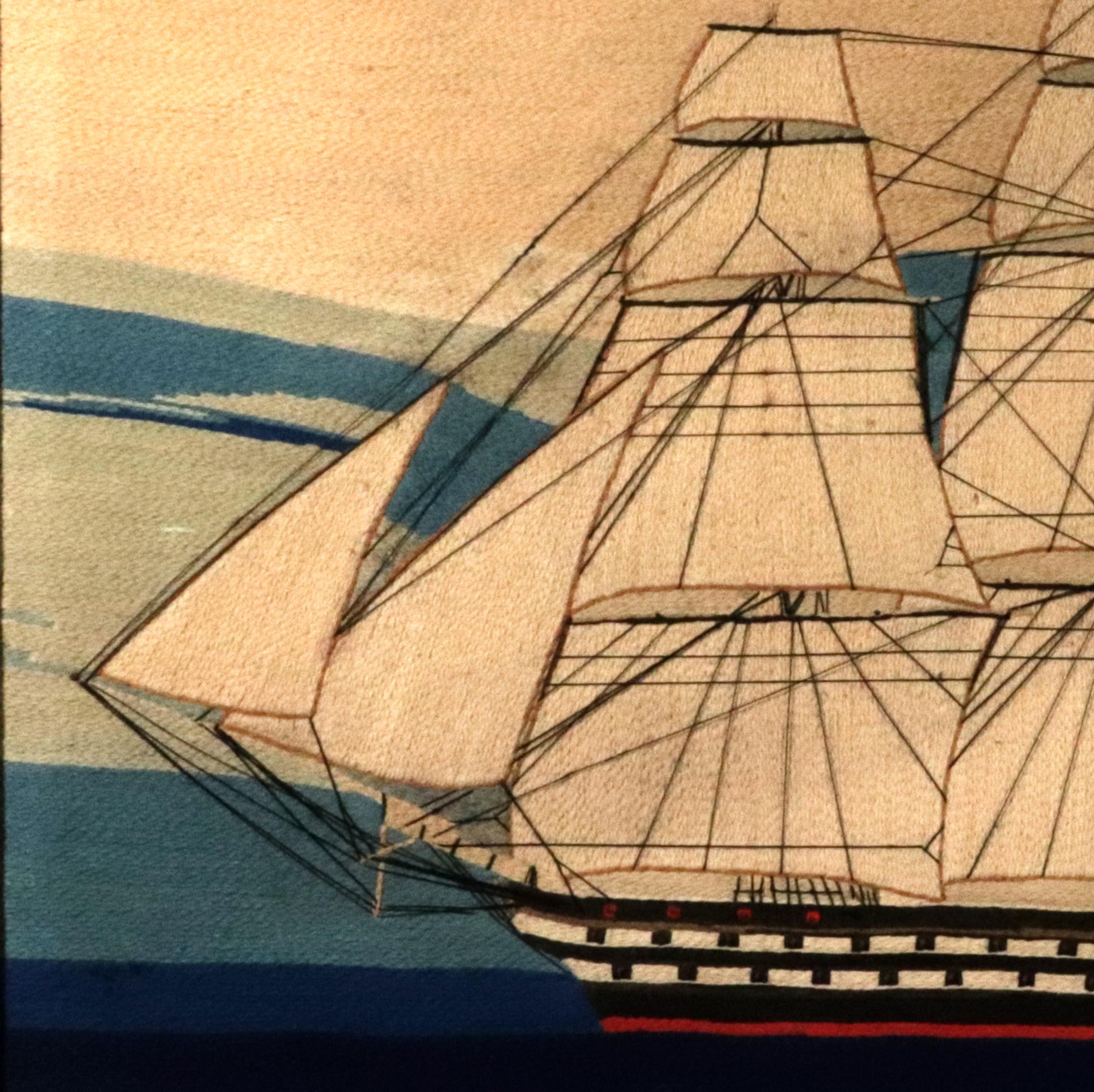 Laine de matelot britannique d'un navire de second rang de la Royal Navy Bon état - En vente à Downingtown, PA