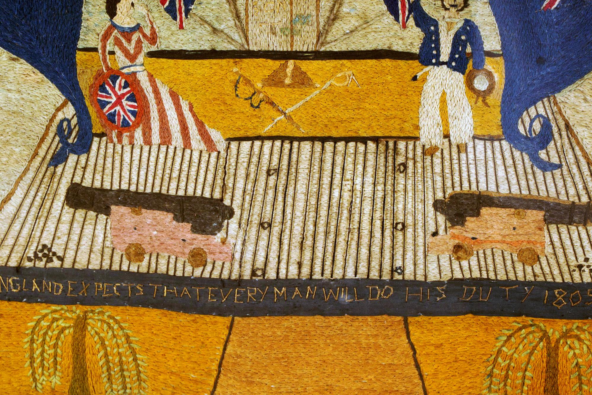 British Sailor's woolwork or woolie,
 Memorial to Lord Nelson,
